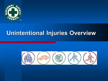 Unintentional Injuries Overview. Injury Facts  Unintentional Injuries #1 cause of death for people 1 to 41 years old #1 cause of death for people 1 to.