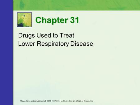 Drugs Used to Treat Lower Respiratory Disease