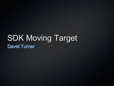 SDK Moving Target David Turner. Folder Structure ArenaSDK folder as root Subfolder for each targeted version (i.e. 2008.3, 2009.1, 2009.2) Create a Base,