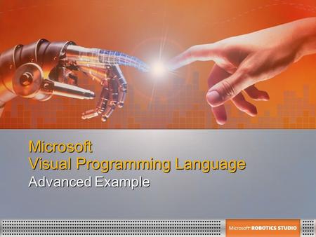 Microsoft Visual Programming Language Advanced Example.