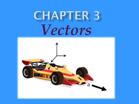 Chapter 3 Vectors.