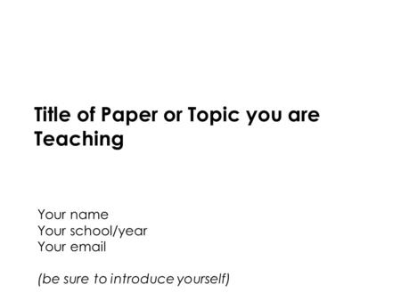 Mobile Application Development Fall 2012 Northeastern University1 Title of Paper or Topic you are Teaching Your name Your school/year Your email (be sure.