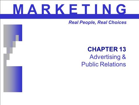 CHAPTER 13 Advertising & Public Relations