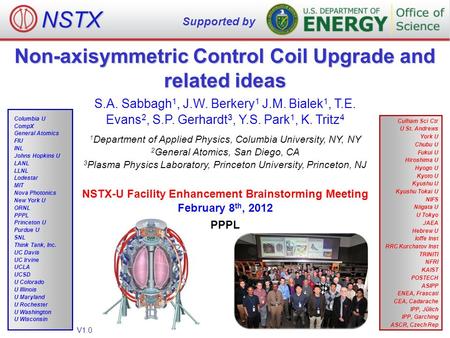 Non-axisymmetric Control Coil Upgrade and related ideas NSTX Supported by V1.0 Culham Sci Ctr U St. Andrews York U Chubu U Fukui U Hiroshima U Hyogo U.