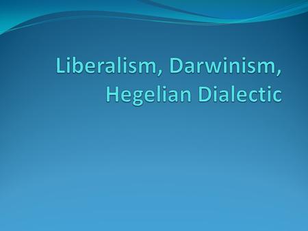 Liberalism -about maximizing the freedom of the individual Society is the sum of all the individuals who compose it Role of the state to protect the freedom.