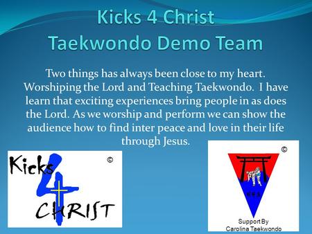 Kicks 4 Christ Taekwondo Demo Team