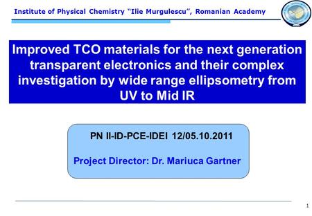 Institute of Physical Chemistry “Ilie Murgulescu”, Romanian Academy