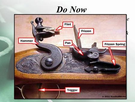 Do Now Why did wars take so long back before the start of the 20 th Century? The simple reason is that gun powder does not work well if wet or even damp.