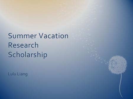 Summer Vacation Research Scholarship Lulu Liang. ANZIC-RC Traumatic Brain Injuries POLAR POLAR BEAR Renal Sub- study EPO ARISE Olivier’s Study Flail Chest.