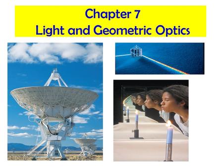 Chapter 7 Light and Geometric Optics