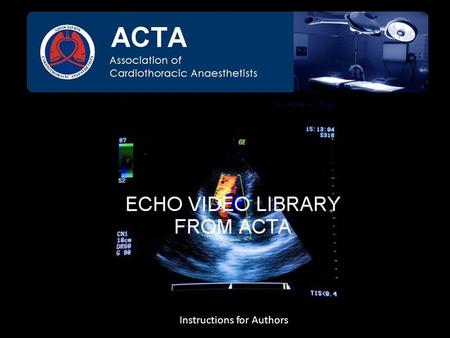 Instructions for Authors. Login as a member and go to My ECHO Images Continue.