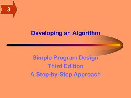 Developing an Algorithm