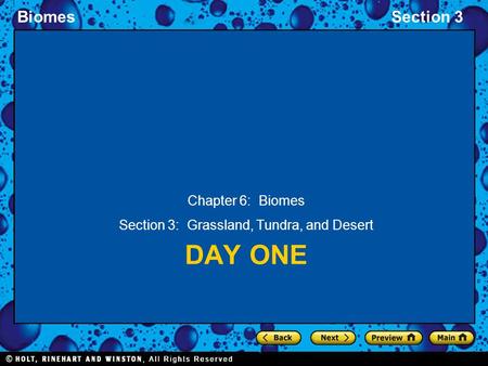 Section 3: Grassland, Tundra, and Desert