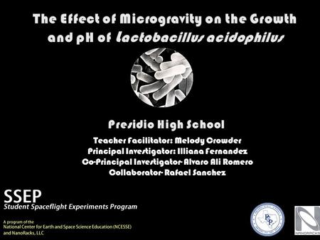 Teacher Facilitator: Melody Crowder Principal Investigator: Illiana Fernandez Co-Principal Investigator- Alvaro Ali Romero Collaborator- Rafael Sanchez.