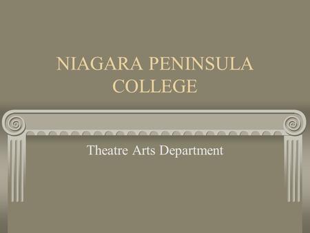 NIAGARA PENINSULA COLLEGE