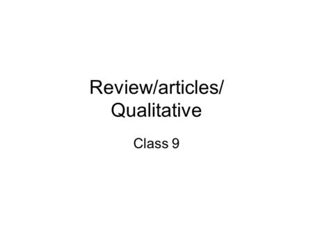 Review/articles/ Qualitative