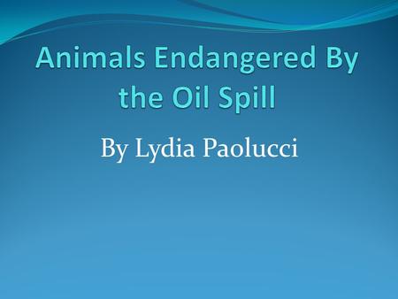 By Lydia Paolucci. Brown Pelicans The oil spill has taken a great toll on Louisiana’s state bird, the Brown Pelican. Since Brown Pelicans dive into the.