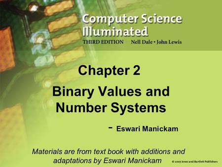 Binary Values and Number Systems