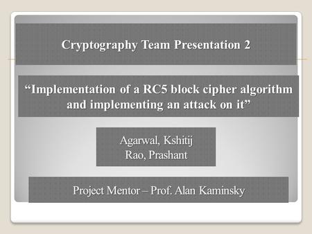 Cryptography Team Presentation 2