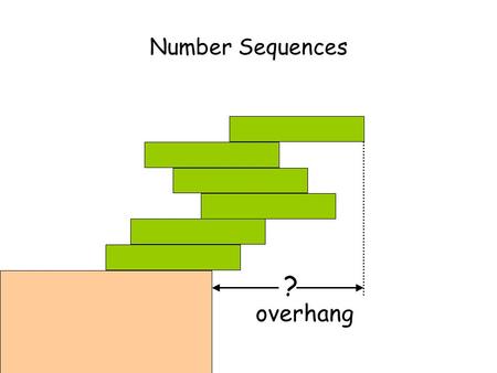 Number Sequences ? overhang. This Lecture We will study some simple number sequences and their properties. The topics include: Representation of a sequence.