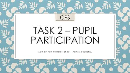 Task 2 – Pupil Participation