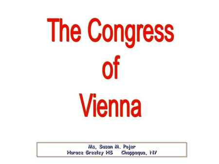 Ms, Susan M. Pojer Horace Greeley HS Chappaqua, NY.