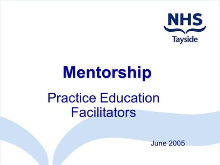 Mentorship Practice Education Facilitators June 2005.