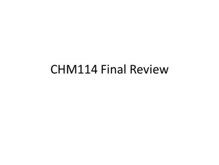 CHM114 Final Review. Calculate standard cell potential of 2Cr(s) + 3Fe2+ (aq) -> 3Fe(s) + 2Cr3+ (aq) Given standard half cell potential for Cr/Cr3+ is.