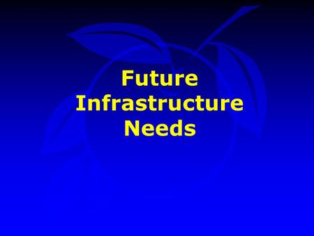 Future Infrastructure Needs. Public Works Projects Park Projects Environmental Protection Projects Neighborhood Services Projects Presentation Outline.