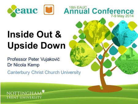 Inside Out & Upside Down Professor Peter Vujaković Dr Nicola Kemp Canterbury Christ Church University.