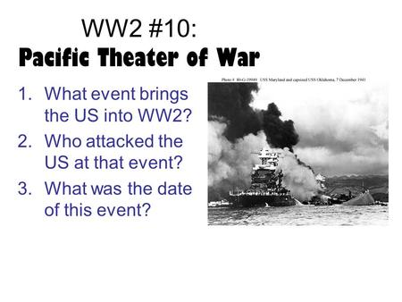 WW2 #10: Pacific Theater of War