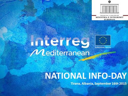 NATIONAL INFO-DAY Tirana, Albania, September 16th 2015.