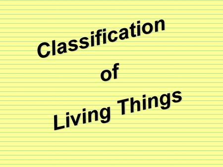 Classification of Living Things I -Classification I -Classification: grouping of organisms, to help learn more about them.