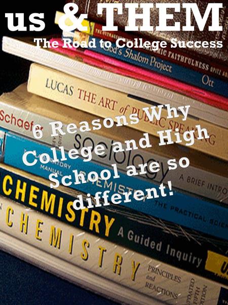 Us & THEM The Road to College Success. 2. The Grading Systems 3. Time Management 4. Personal Problem Differences 5. Working Independently 6. Gggggg 7.