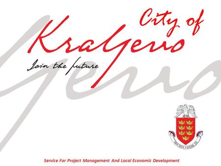 Service For Project Management And Local Economic Development City of.