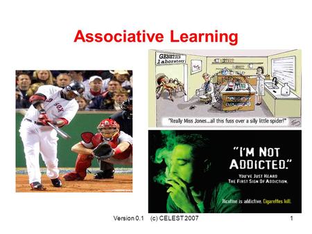 Version 0.1 (c) CELEST 20071 Associative Learning.