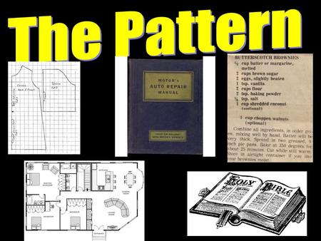 Introduction Patterns are a necessary part of our everyday life. A mother follows a pattern in making a dress. A contractor uses a blueprint to build.