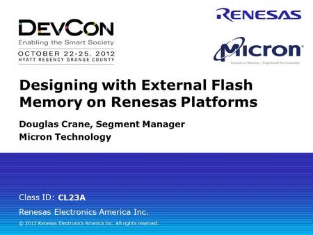 Designing with External Flash Memory on Renesas Platforms