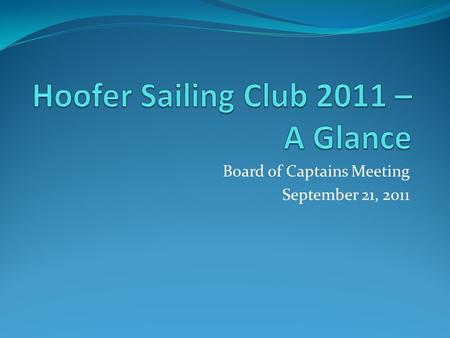 Board of Captains Meeting September 21, 2011. Total membership – 1/1/2008 – 9/20/2011 Membership for 2011 about on par with 2010 (peak membership):