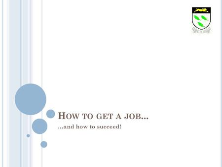 H OW TO GET A JOB... …and how to succeed!. W HY INTERVIEWS ? what can an interview tell you about an applicant that you cannot learn from an application.