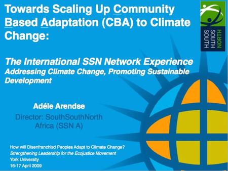 GCM-downscaled Future Precipitation Anomaly 2070-2099 (Hewitson, 2004b) Phase 1: Identification - Finding Vulnerability.