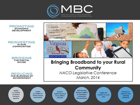 Bringing Broadband to your Rural Community NACO Legislative Conference March, 2014.