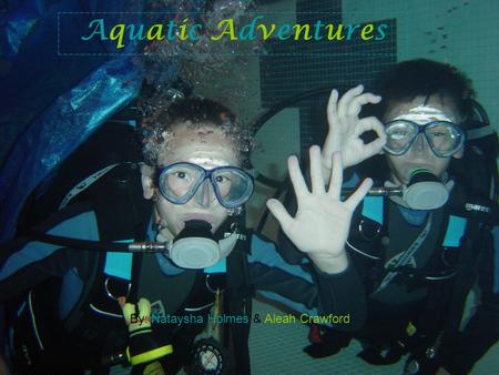 Aquatic Adventures By: Nataysha Holmes & Aleah Crawford.