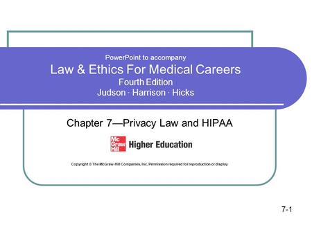 Chapter 7—Privacy Law and HIPAA