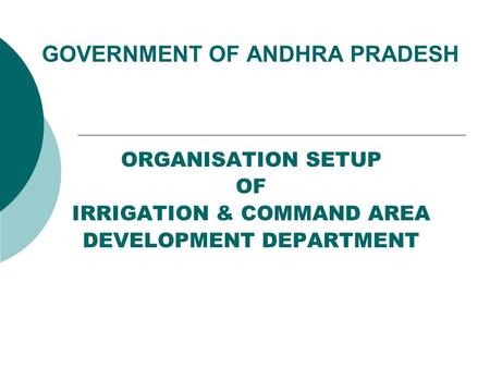 GOVERNMENT OF ANDHRA PRADESH