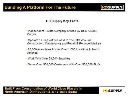 1 Building A Platform For The Future  Independent Private Company Owned By Bain, CD&R, Carlyle  Operate 11 Lines of Business In The Infrastructure, Construction,