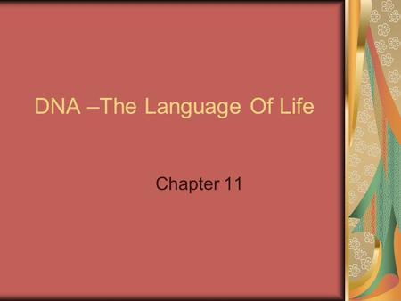 DNA –The Language Of Life