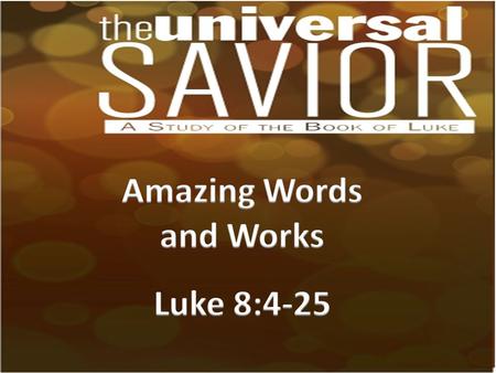 DISCUSSION GUIDE 1.Read (Luke 8:4-8) and outline the actions (faith steps) that produce fruit and the soils that do not produce fruit. a. (v. 5)The.