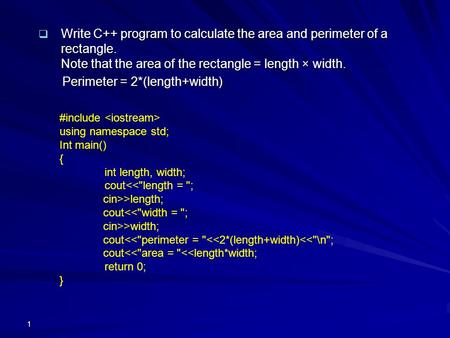 Perimeter = 2*(length+width)