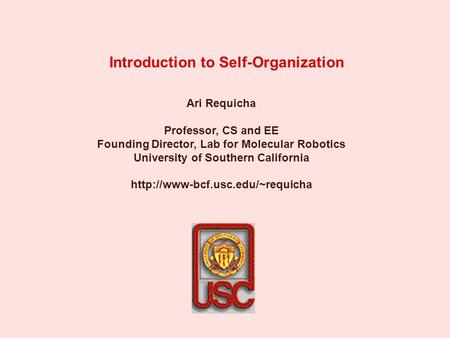 Introduction to Self-Organization